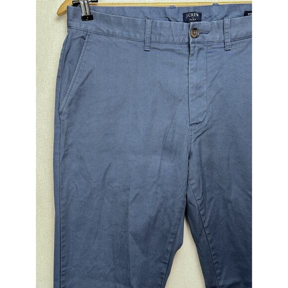 J. Crew Flex Straight Chino Pants Men's 34x30 Blue Flat Front Slash Pocket - Picture 3 of 16